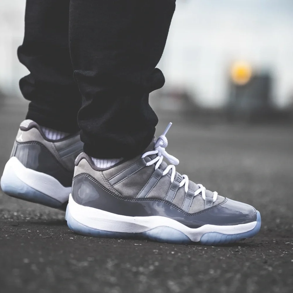 Jordan 11’s retro grey low tops